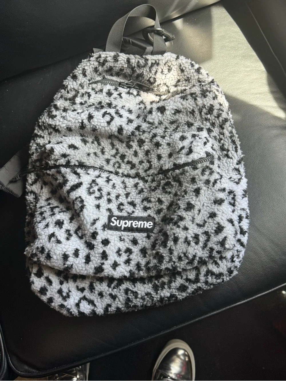 Rare Supreme Snow Leopard Fleece Backpack